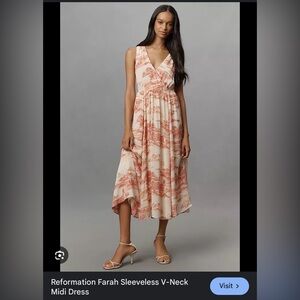 Reformation Farah Sleeveless V-Neck Midi Dress